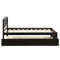 Twin Size Platform Wood Bed with Trundle