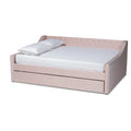 Velvet Upholstered Daybed with Button Tufting and Nailhead Trim