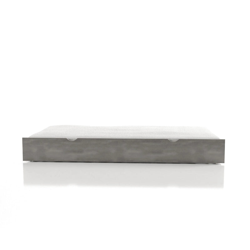 Twin Size Solid Wood Pull-Out Trundle Bed with Antique Finish