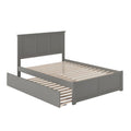 AFI Madison Full Size Platform Bed with Footboard & Full Trundle