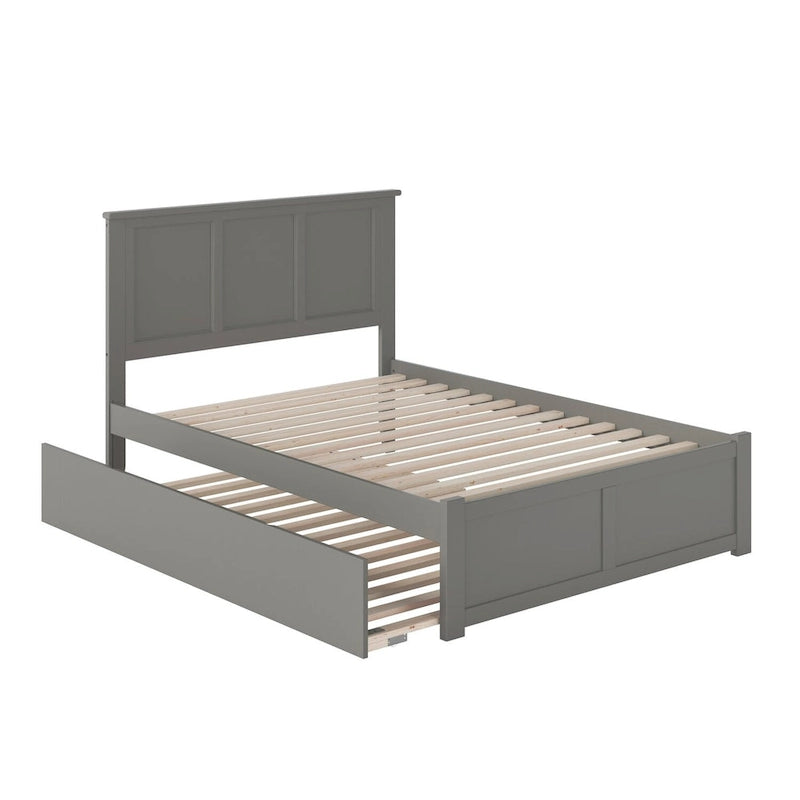 AFI Madison Full Size Platform Bed with Footboard & Full Trundle