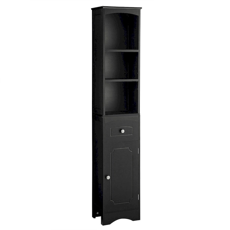 Tall Freestanding Bathroom Storage Cabinet with Drawer and Shelves