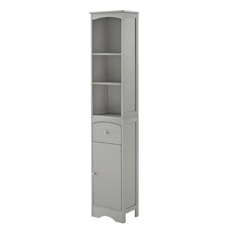 Tall Freestanding Bathroom Storage Cabinet with Drawer and Shelves