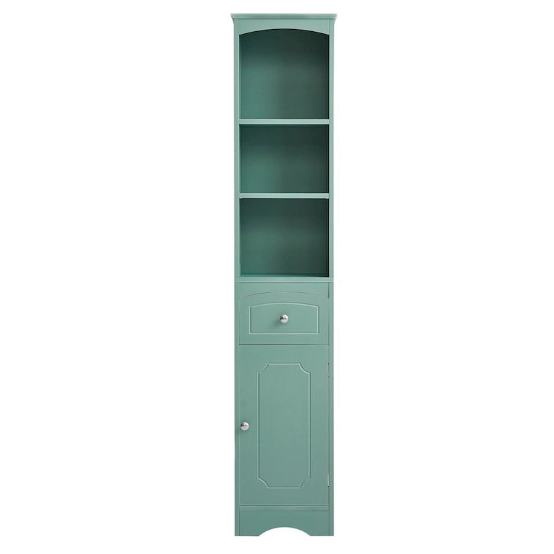 Tall Freestanding Bathroom Storage Cabinet with Drawer and Shelves