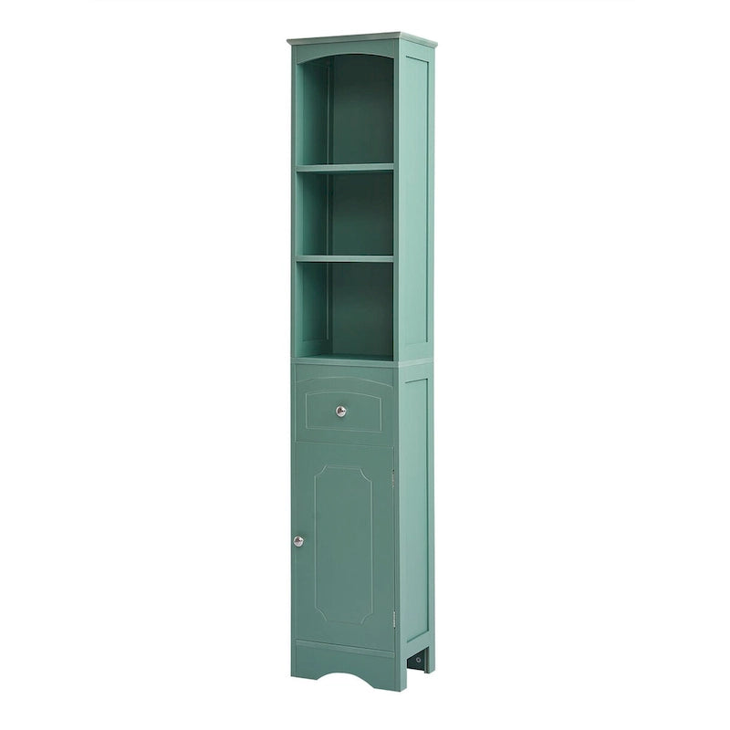 Tall Freestanding Bathroom Storage Cabinet with Drawer and Shelves