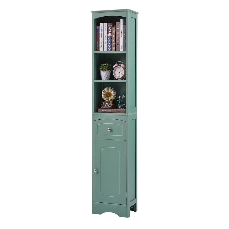 Tall Freestanding Bathroom Storage Cabinet with Drawer and Shelves