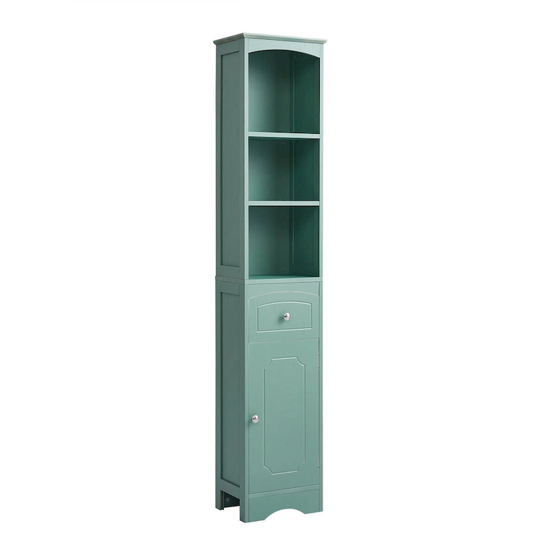 Tall Freestanding Bathroom Storage Cabinet with Drawer and Shelves