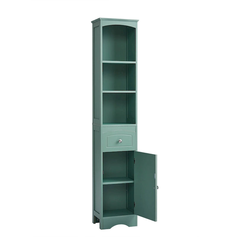 Tall Freestanding Bathroom Storage Cabinet with Drawer and Shelves