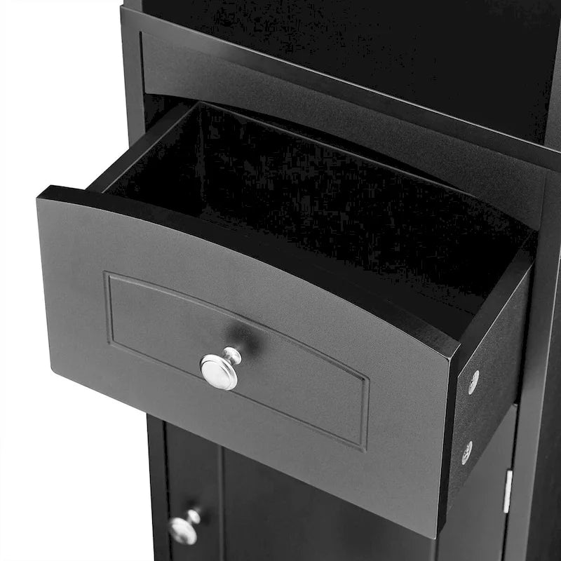 Tall Freestanding Bathroom Storage Cabinet with Drawer and Shelves