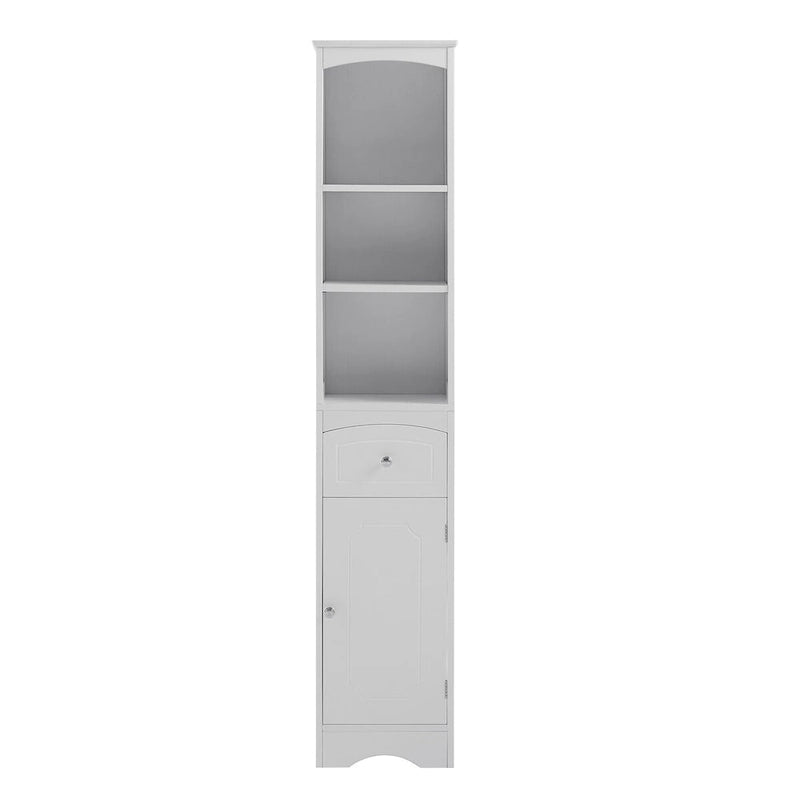 Tall Freestanding Bathroom Storage Cabinet with Drawer and Shelves